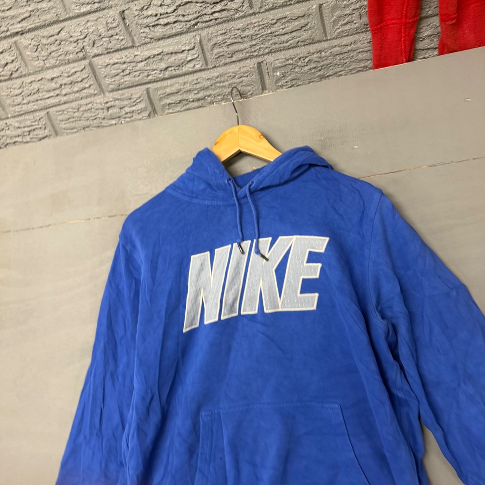 Nike Mens Royal Blue Graphic Logo Pullover Hoodie Sweatshirt Large 5077